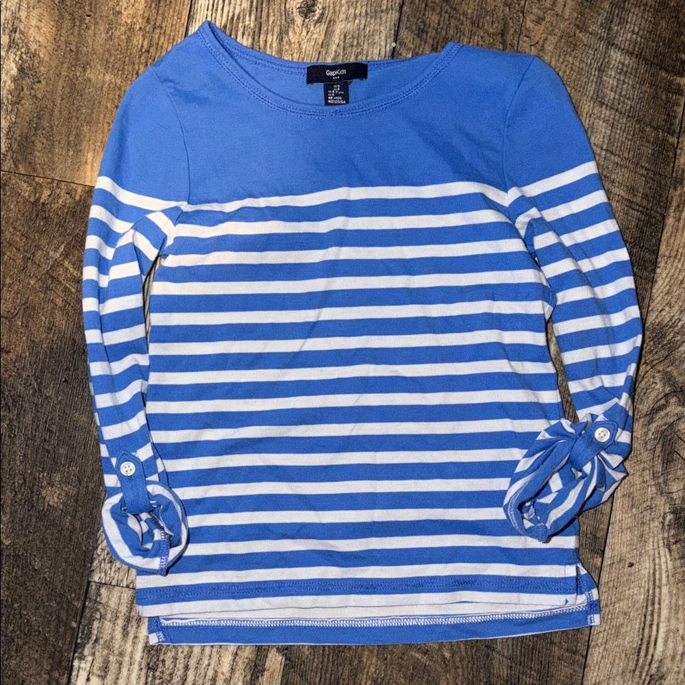 GAP Kids Solid Bright Blue Crewneck Tee